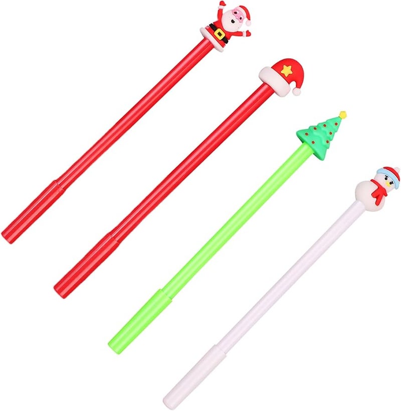 Christmas Cartoon Gel Pens 5Pcs 0 5mm Needle Tip Quick Drying Smooth Writing For School Office - Image 1